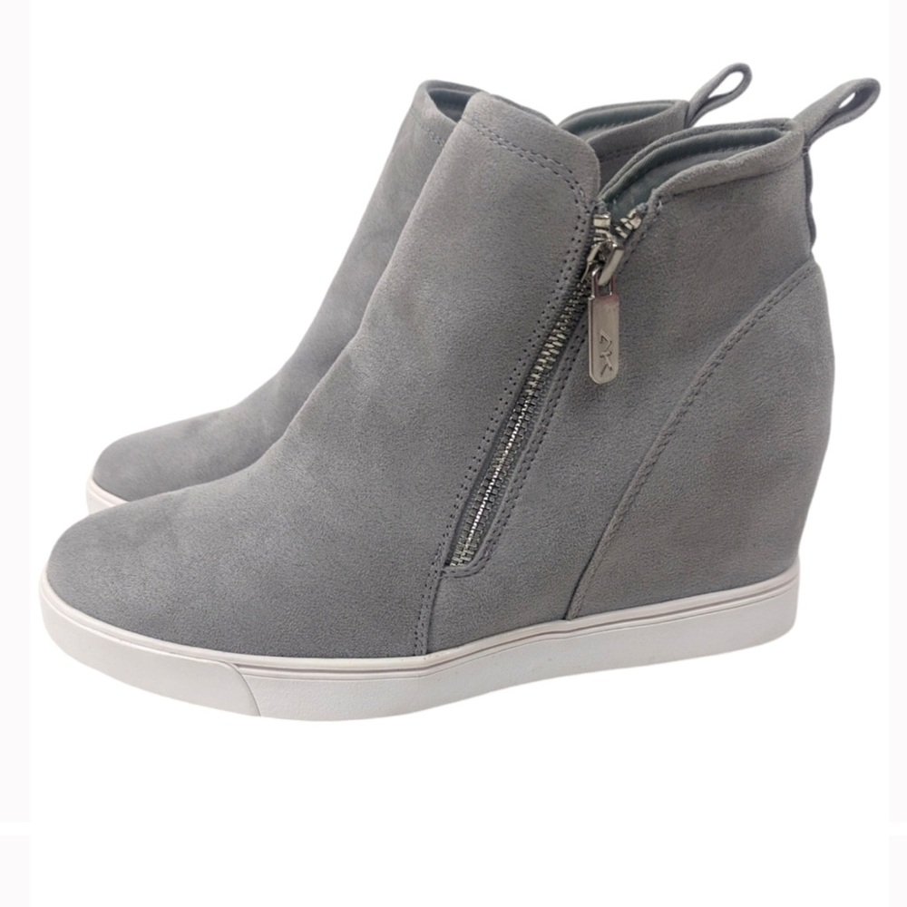 Anne Klein Gray Ankle Boots